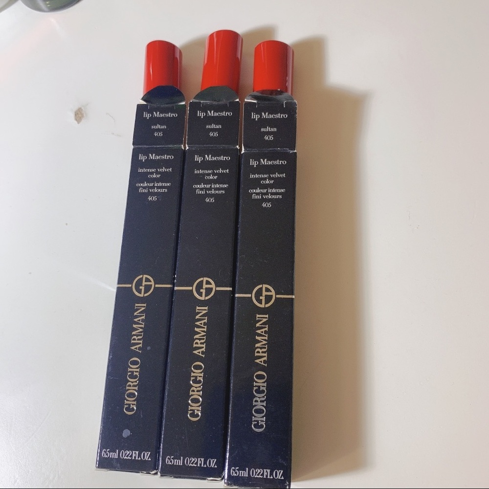 3 Brand New Armani Liquid Lipstick 405 sultan!!